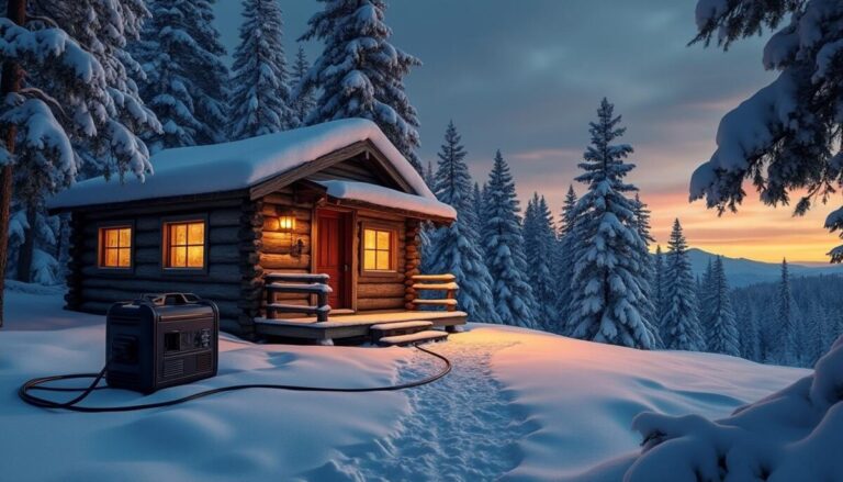 découvrez cette cabane isolée fonctionnant grâce à un générateur, idéale pour une escapade hors réseau et en pleine nature.