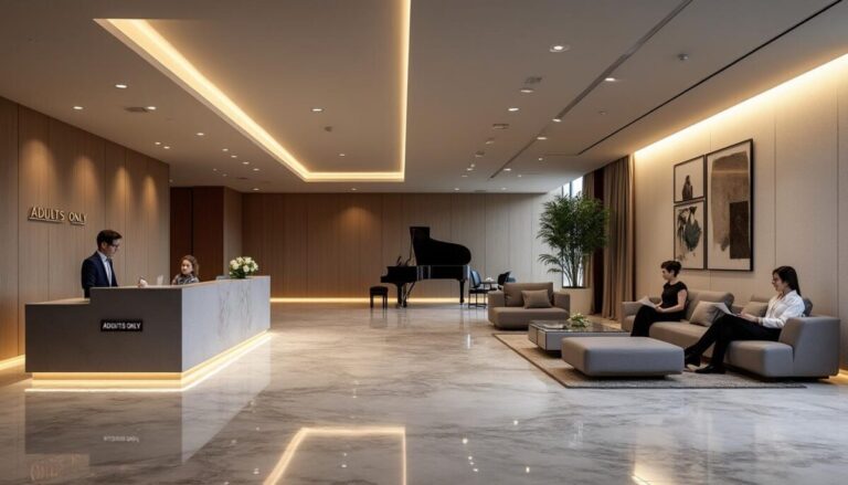 découvrez un hôtel unique où tranquillité et calme règnent, offrant un séjour paisible loin des enfants pour des vacances sereines et reposantes.